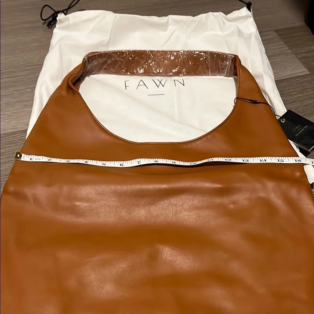 Fawn Brown Leather Tote Bag